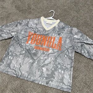 Young La meshed cropped shirt